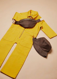 KISO Organic Kids Bucket Hat Pebble