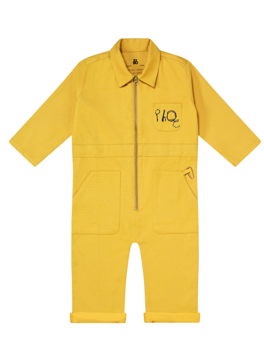 KISO Organic Kids Boilersuit Overalls in Corn