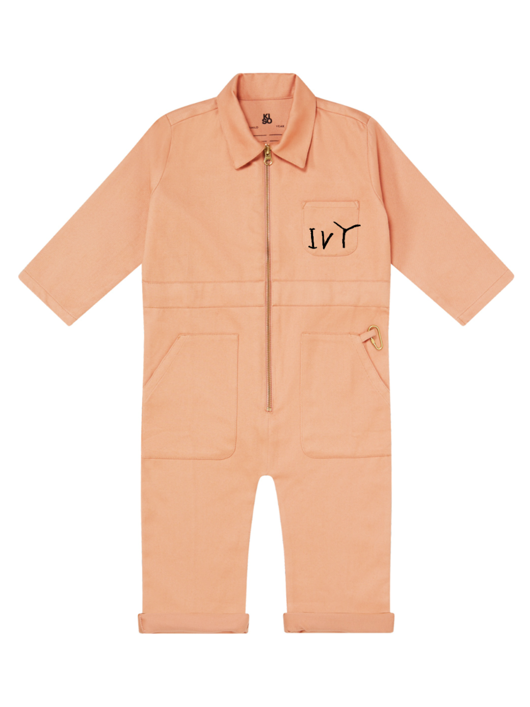 KISO Organic Kids Boilersuit Overalls in Clay