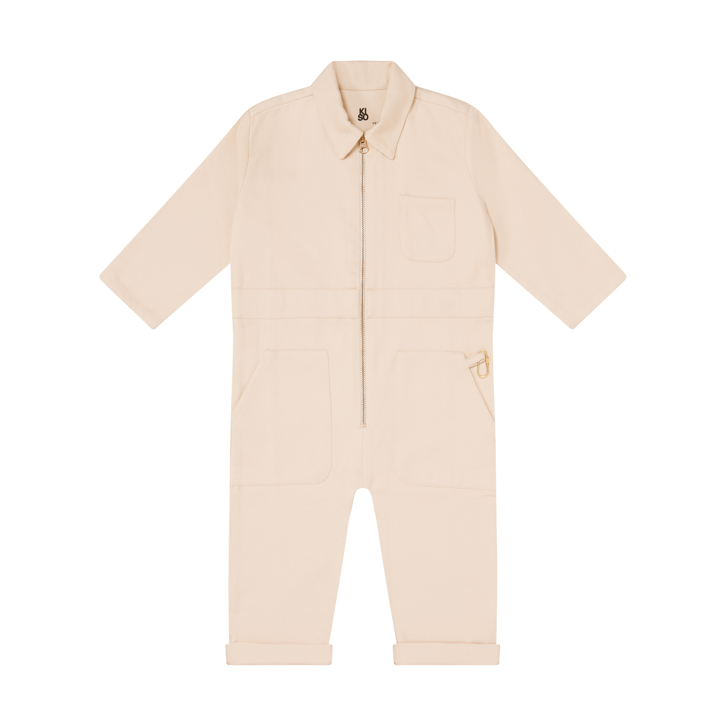 Kids Boilersuit Overalls in Cloud Cream - Kiso - Kids jumpsuit, playsuit & romper