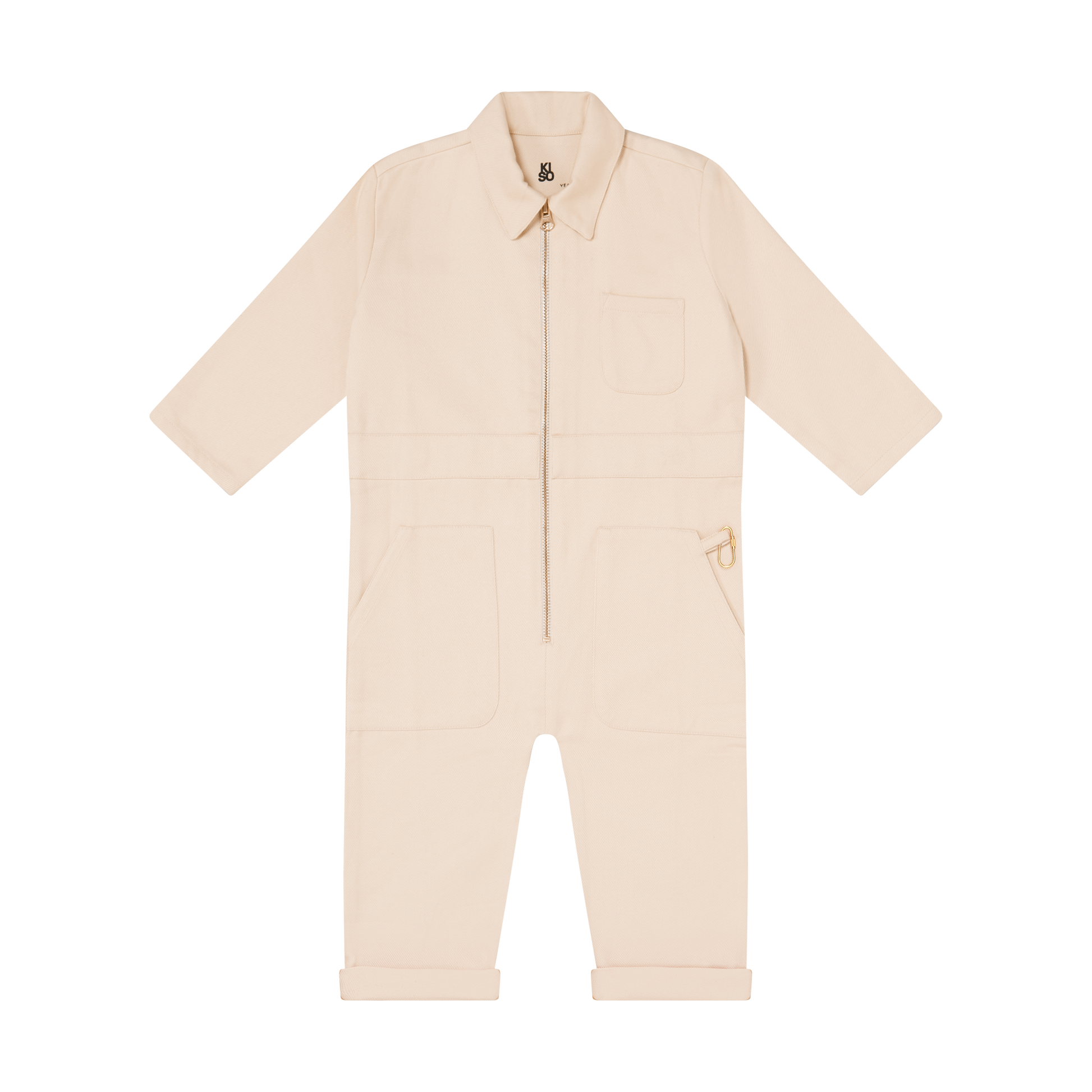 Kids Boilersuit Overalls in Cloud Cream - Kiso - Kids jumpsuit, playsuit & romper