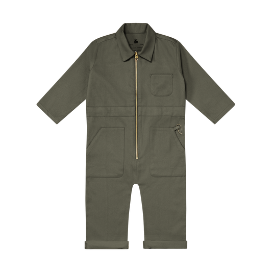 Kids Boilersuit Overalls in Pebble Grey - Kiso - Kids jumpsuit, playsuit & romper