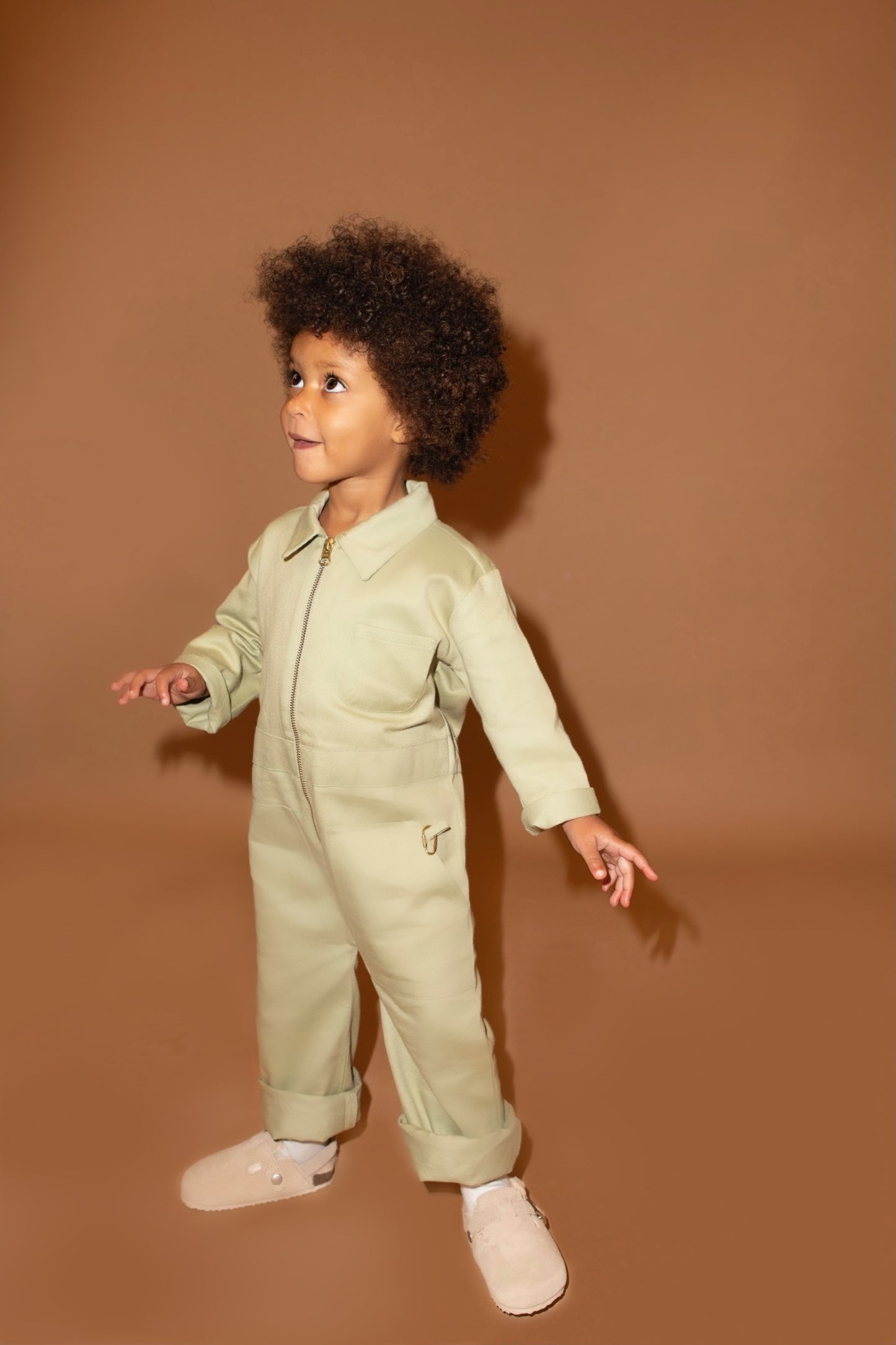 KISO Organic Kids Boilersuit Overalls in Forest