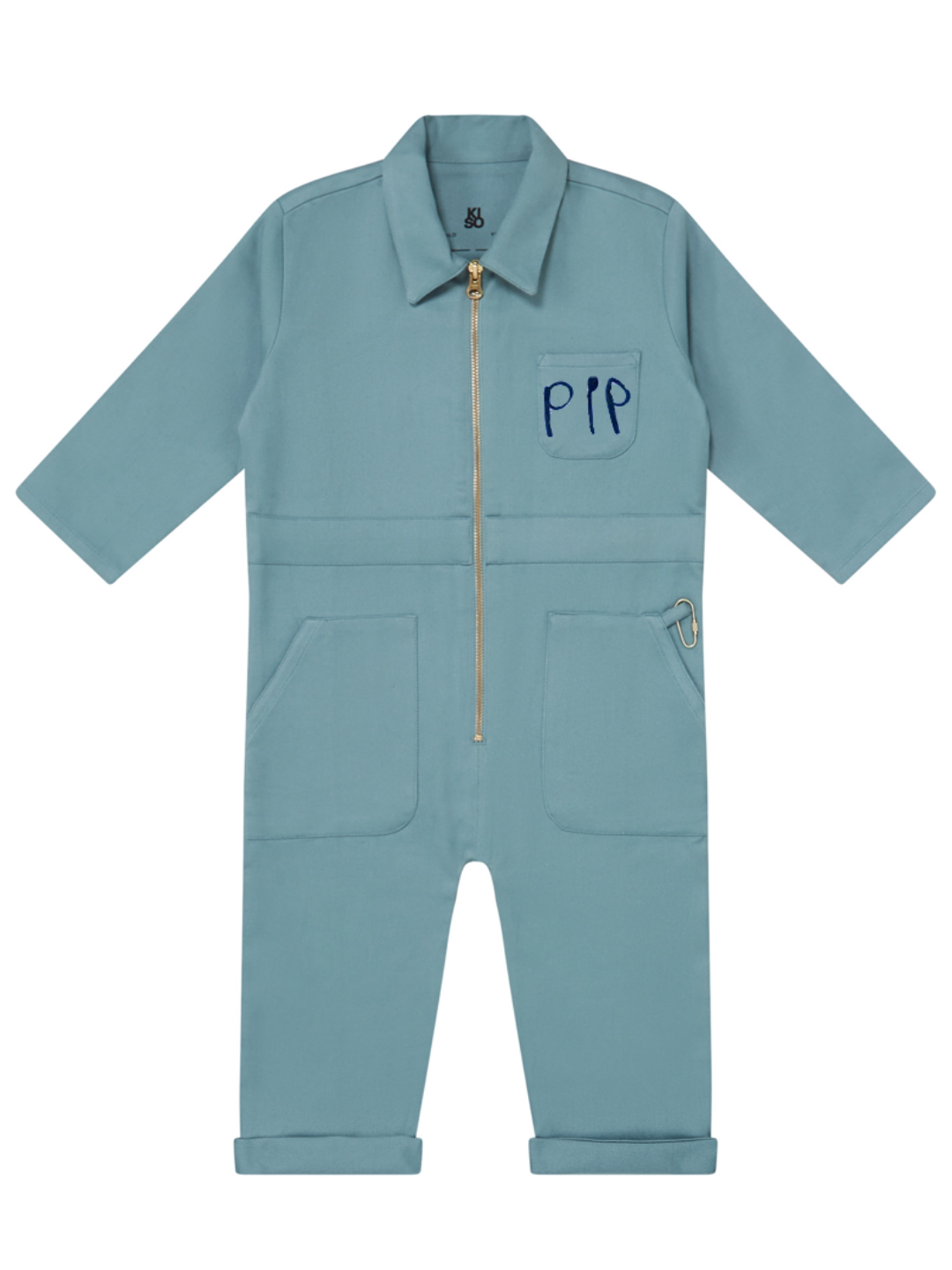 KISO Organic Kids Boilersuit Overalls in Ocean